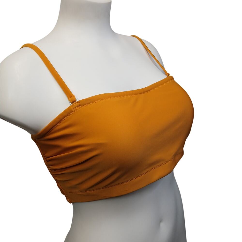 Old Navy Womens Size Large Yellow Orange Bandeau Bikini Top Swimsuit